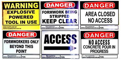 All workers have the right to a. SAFETY SIGNS - ROYAL - Formwork Sales & Hire