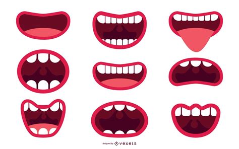 Mouth Illustration Set Vector Download
