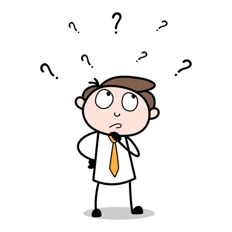 Asset Of A Young Businessman Cartoon Character Looking Confused