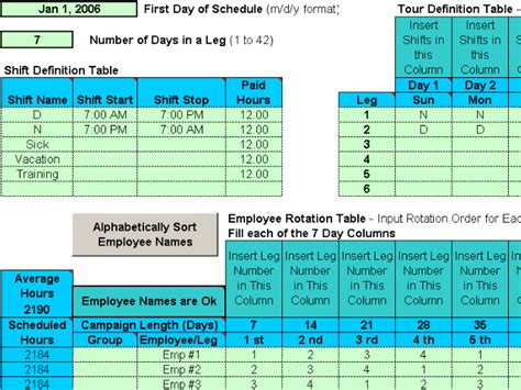 For three days you work 12 hours during the day, have two days off; Download Rotating Shift Schedules for Your People 5.24