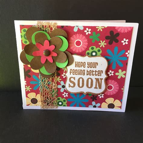 But what should you write in a get well card? Get well Flower Card | Get well cards, Get well flowers, Cards