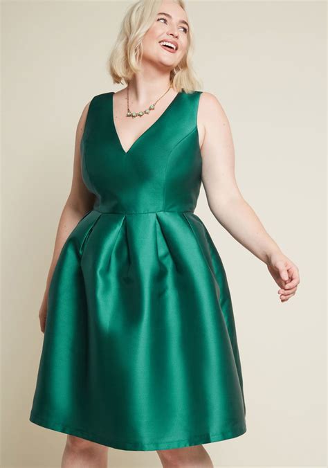 Green wedding dresses are a statement of individuality and more popular than you might think. Plus Size Fit and Flare Dress - Plus Size Party Dress ...