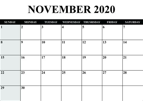 Get 2020 Printable Calendar With Space To Write Calendar Printables