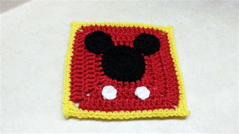Mickey Mouse Applique Crochet Pattern