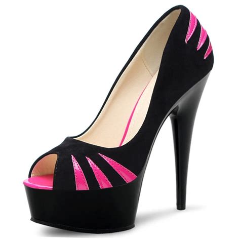 15 Cm Women High Heel Shoes Platform Peep Open Toe Footwear Sexy Brand