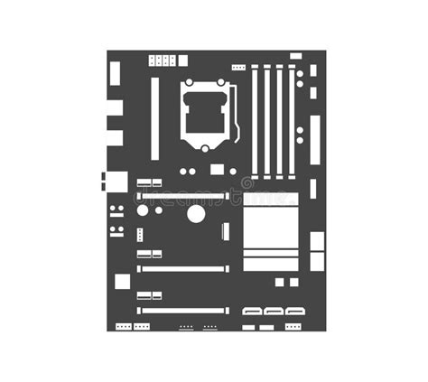 Motherboard Pc Icon Doodle Hand Drawn Or Outline Icon Style Stock