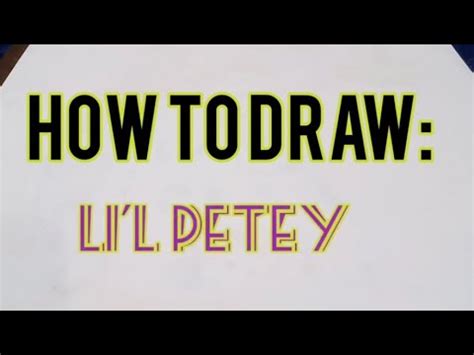How To Draw Li L Petey Youtube