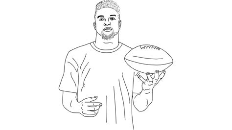 Odell Beckham Jr Face Drawing How To Draw American Footballer Odell