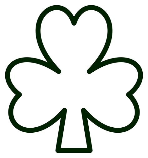 Four Leaf Clover Outline Free Download On Clipartmag