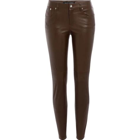 Ralph Lauren Black Label Skinny Leather Pants Liked On