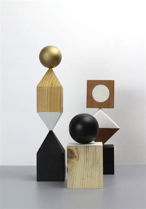 Objekts A Collection Of Modular Geometric Wooden Sculptures Design