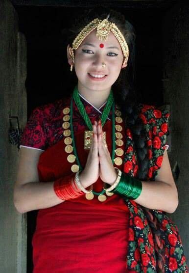 Nepali Girl In Authentic Dress Gurung Dress Tribes Women Beautiful