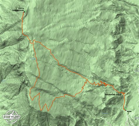 Hiking Map For South Sandia Peak Via Ccc And Crest Loop