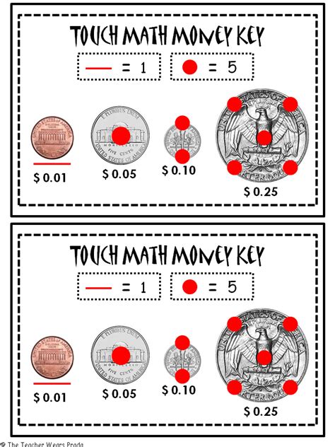 Touch math number strips for students. Touch Math Money FREEBIE! - The Teacher Wears Prada in ...