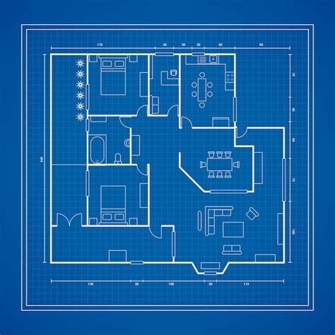 Blueprint Of A House Vector Free Download