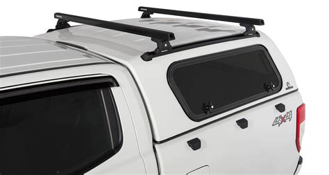 Ja6380 Heavy Duty Rlt600 Trackmount Black 2 Bar Roof Rack Rhino Rack