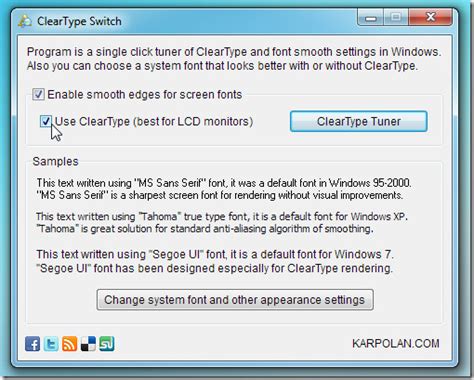 Enable Disable Window 7 Cleartype And Text Anti Aliasing