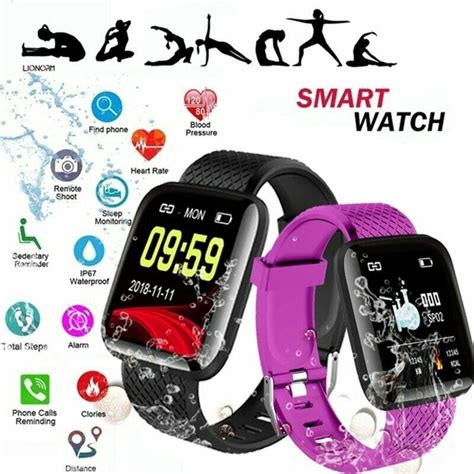 116 Plus Smart Watch Men Women Blood Pressure Monitor Waterproof