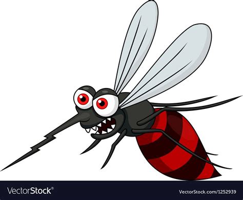 Angry Mosquito Cartoon Royalty Free Vector Image Mosquito Cartoons