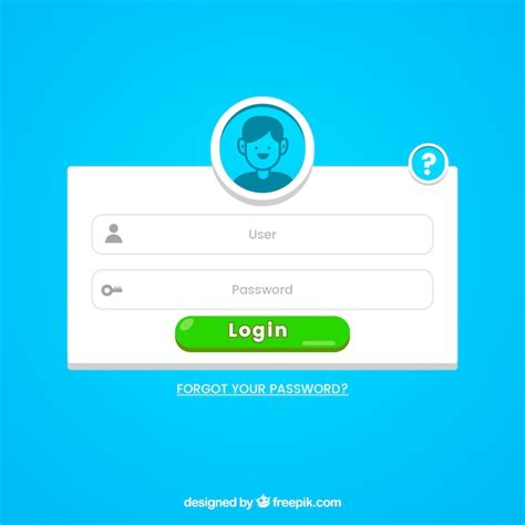 Free Vector Login Form Template With Avatar
