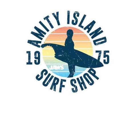 Jaws Amity Surf Shop T Shirt White Xxl White Surf Room Decor