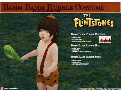 Bamm Bamm Rubble Costume The Sims 4 Download Simsdomination Sims 4