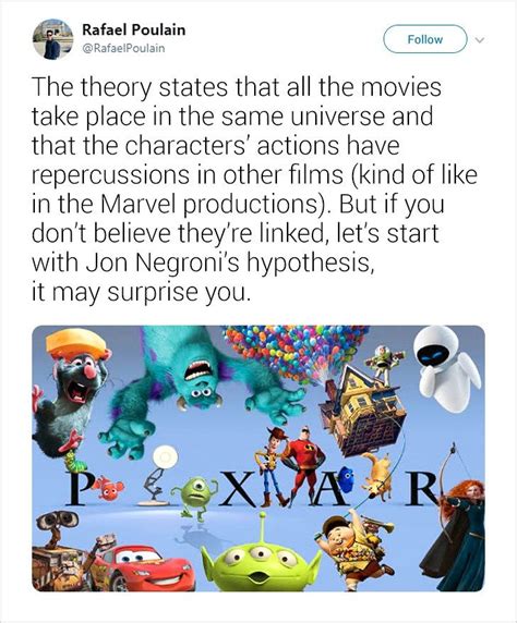 A Twitter User Sums Up The “pixar Theory” Showing That All Their Movies Create A Single Story