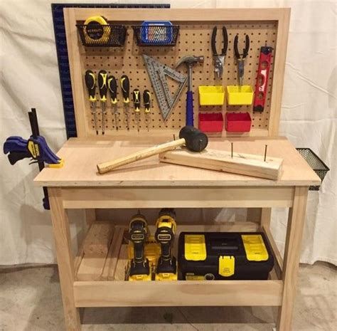 Kids Real Tool Bench Wood Workbench Diy Workbench Workbench Designs