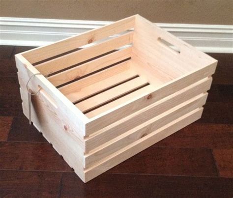 Large Wood Crate With Cutout Handles 21l X 16w X 10d Crates