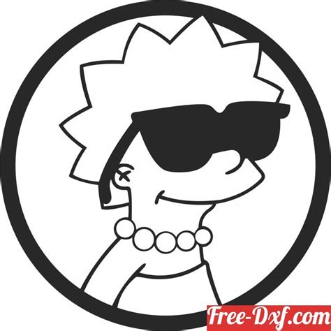 Free Dxf — Lisa Simpson Clipart Free Dxf Download