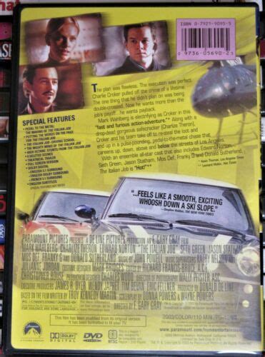 The Italian Job DVD Full Frame Mark Wahlberg Charlize Theron EBay The