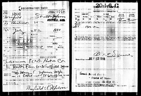 World War I Draft Registration Cards 1917 1918