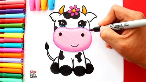 Aprende A Dibujar Una Vaca Kawaii Fácil
