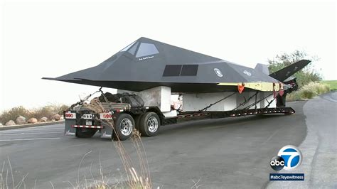 F 117 Nighthawk Stealth Fighter Arrives For Display At Ronald Reagan