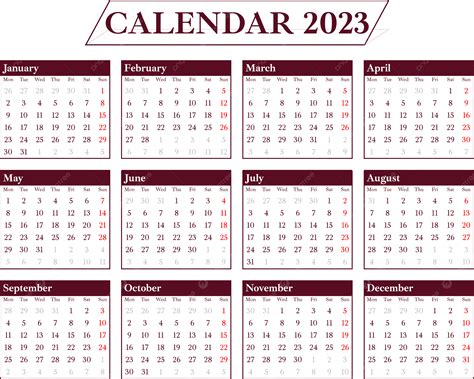 Gambar Reka Bentuk Ringkas Kalendar Coklat 2023 Kalendar 2023