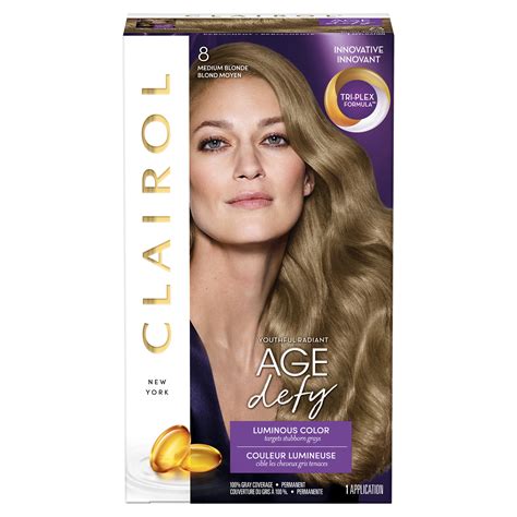 Clairol Age Defy Permanent Hair Color Crème 8 Medium Blonde 1