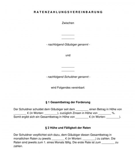 Beim privaten verkauf eines gebrauchten autos gehört eine probefahrt in aller regel einfach dazu. Ratenzahlungsvereinbarung - Muster, Vorlage Word PDF