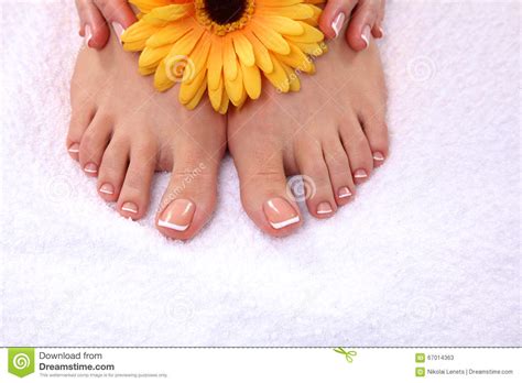 Closeup Photo Of A Beautiful Female Feet With Pedicure Stock Image Image Of Care Feet 67014363