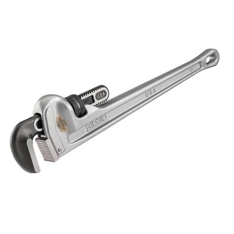 Ridgid 24 In Aluminum Straight Pipe Wrench For Plumbing Sturdy