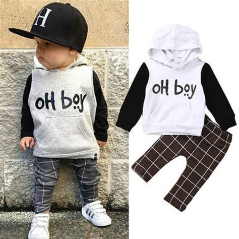 2pcs Autumn Spring Cool Boys Clothes Set Toddler Kids Baby Boy Sweater