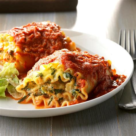 Spinach Lasagna Roll Ups Taste Of Home