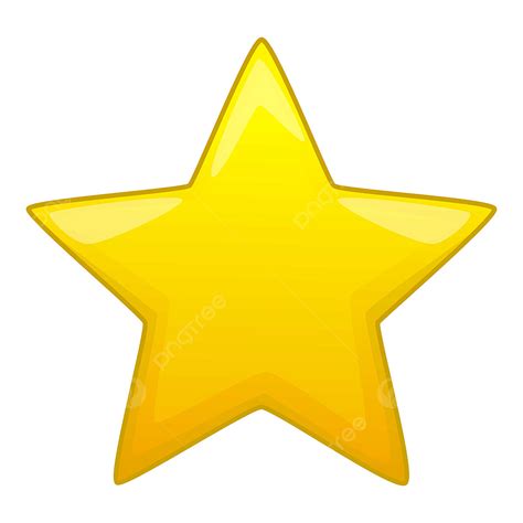 Icono De Estrella Amarilla De Cinco Puntas Estilo De Dibujos Animados