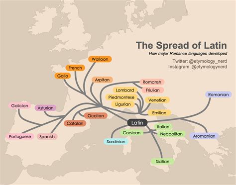 I Made An Infographic Showing How The Romance Languages Developed From