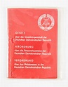 Dokument "Gesetz Staatsbürgerschaft der DDR" in Umschlag | DDR Museum ...