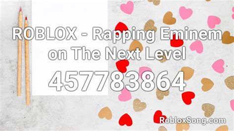 Roblox Rapping Eminem On The Next Level Roblox Id Roblox Music Codes