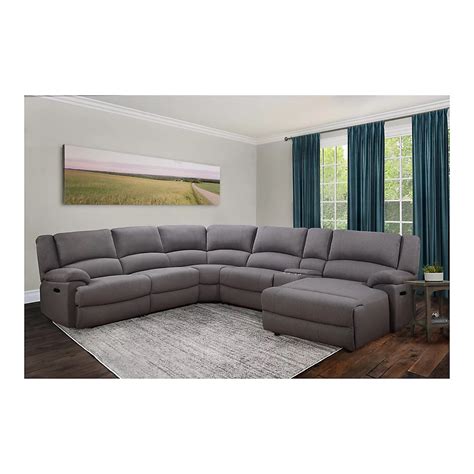 Reclining Sectional Sofa Fabric Baci Living Room