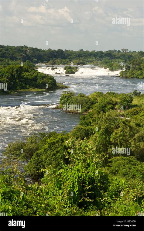 View Of The Karuma Falls On The Victoria Nile River In Uganda Stock