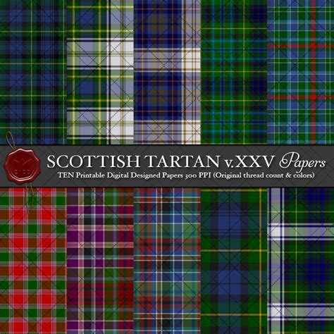 Digital Printable Scottish Tartans Highland Clan Gordon Etsy Uk