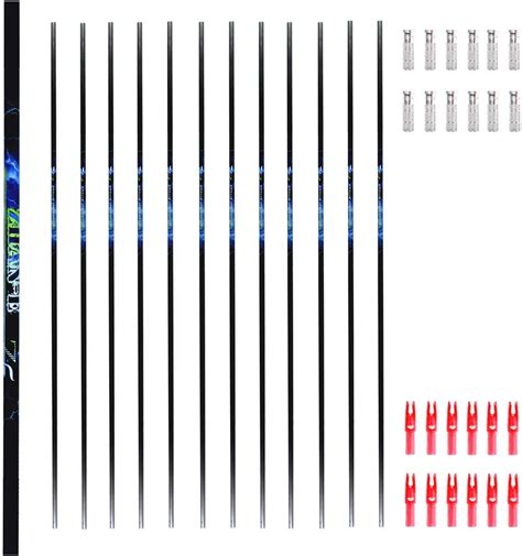Letszhu Carbon Arrows 600 Spine Target Practice Shafts