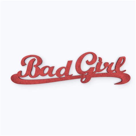 Mdf Letters Bad Girl Wall